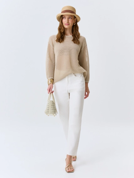 Ажурный вязаный джемпер