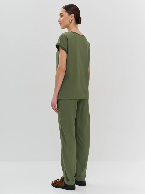 Свободный топ из вискозного шелка