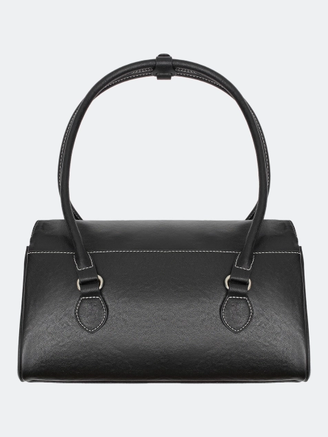 Кожаная сумка с клапаном