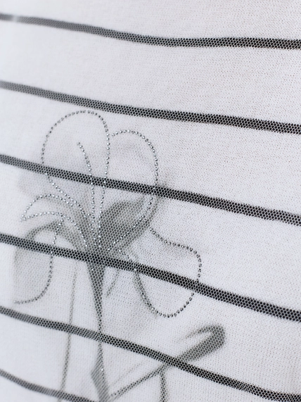 Двуслойный джемпер с принтом