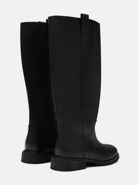 Сапоги трубы из натуральной кожи