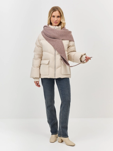 Вязаная косынка с ангорой