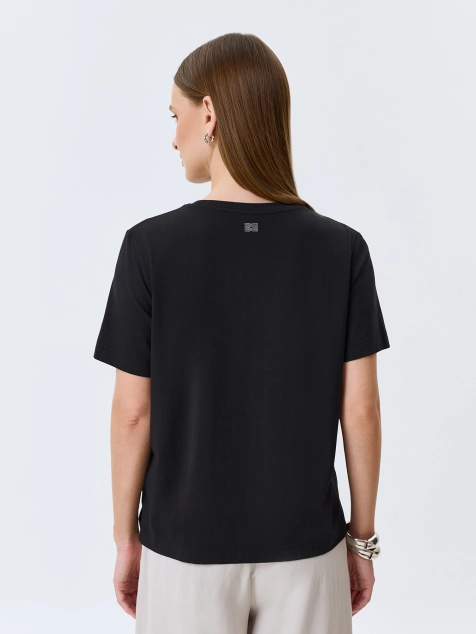 Футболка с металлизированным принтом