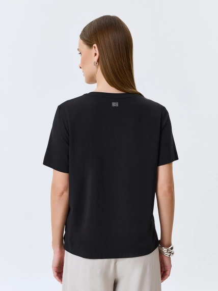 Футболка с металлизированным принтом