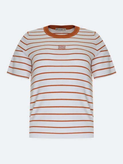 Вязаная футболка в полоску