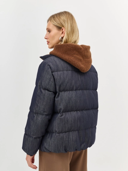 Теплая куртка с трикотажной манишкой