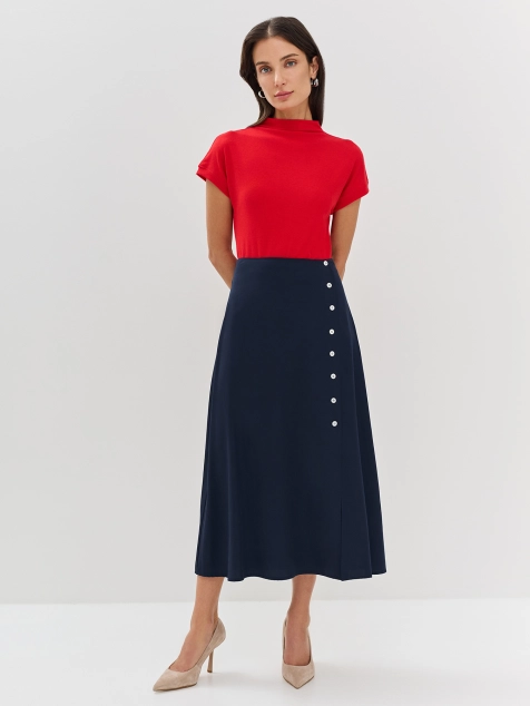 Юбка-трапеция из 100% тенселя