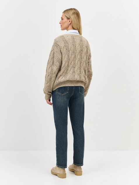 Утепленные джинсы с винтажной варкой