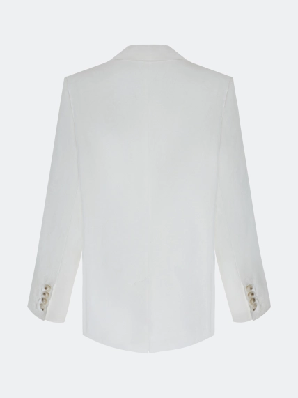 Льняной однобортный жакет