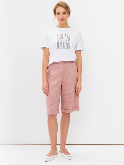 Льняные удлиненные шорты