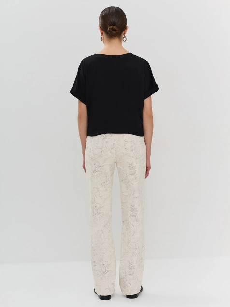 Джинсы из 100% хлопка с принтом