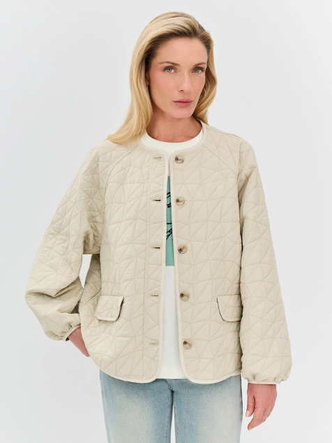 Тонкая куртка с акцентными пуговицами