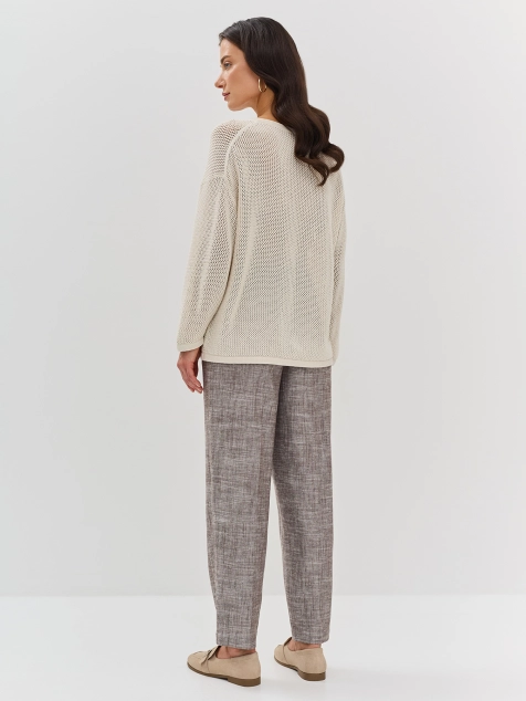 Брюки из смесового льна