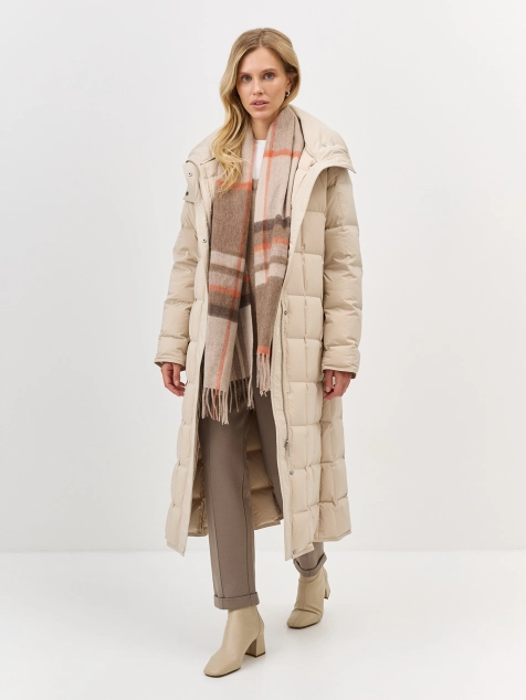 Шарф в клетку из 100% шерсти