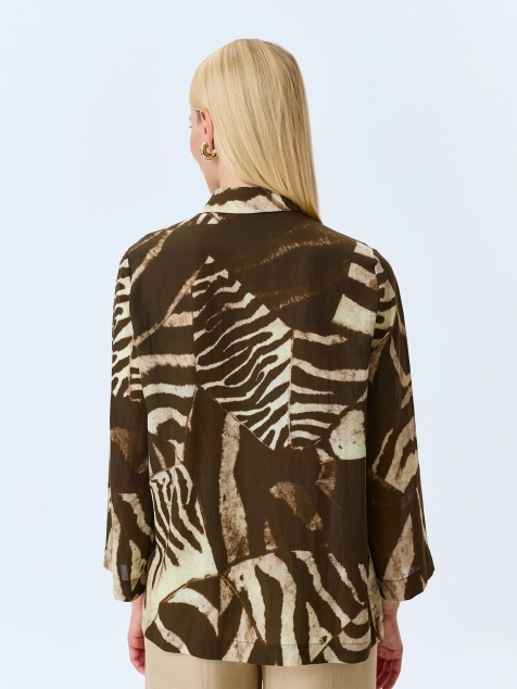 Блузка из тенселя в стиле "Сафари"