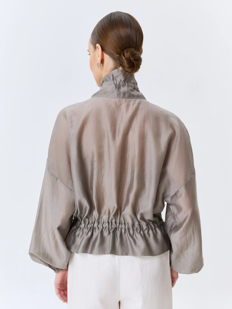 Полупрозрачный жакет из тенселя