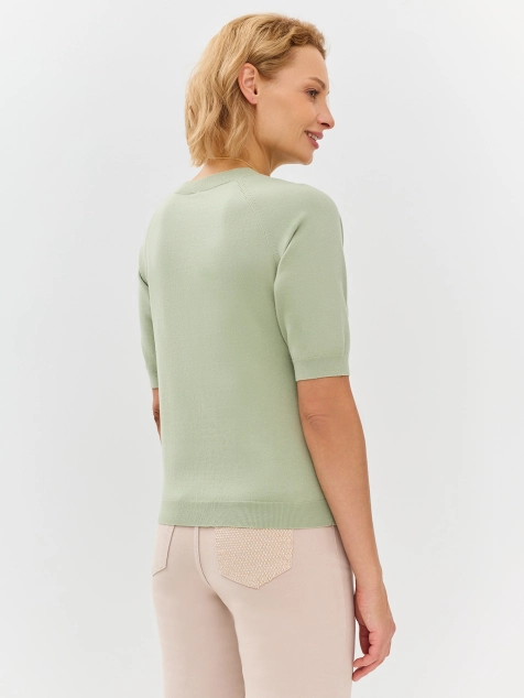 Свободный джемпер с укороченными рукавами