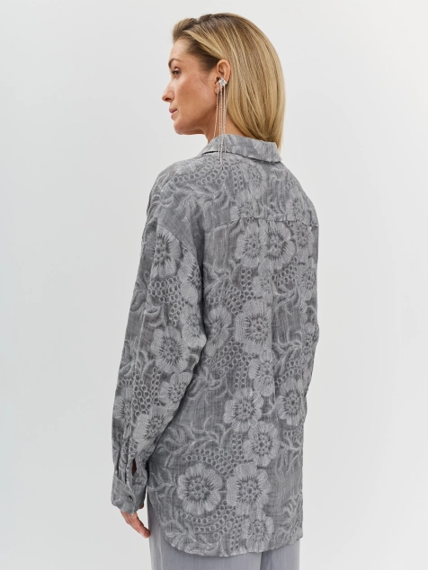 Блузка с варкой из 100% рами