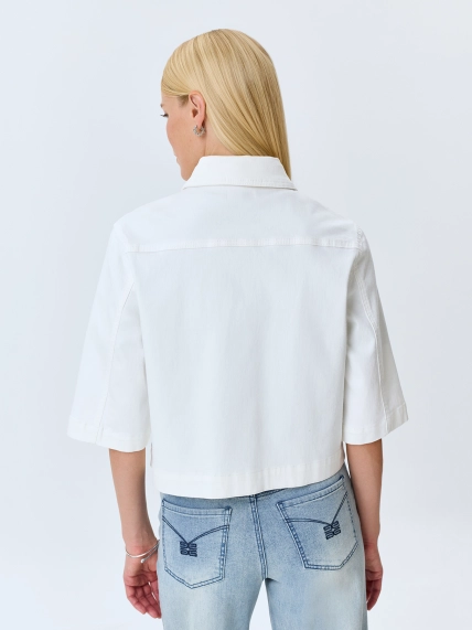 Укороченный джинсовый жакет