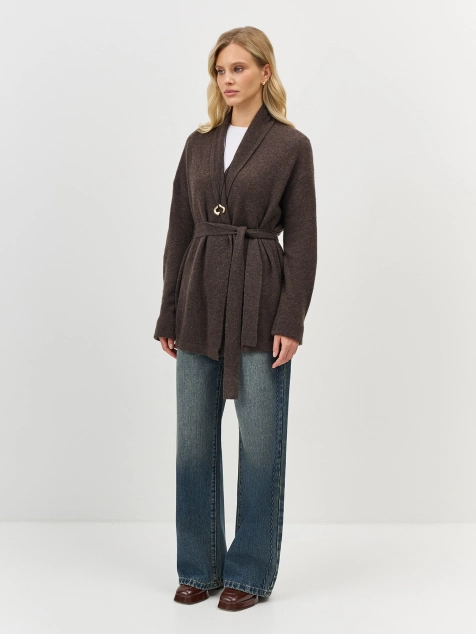 Вязаный кардиган из 100% кашемира