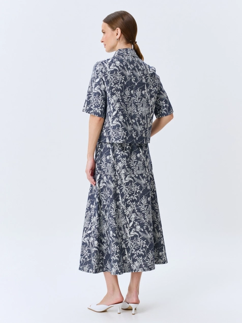 Юбка из жаккардового денима