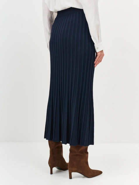 Юбка-трапеция с имитацией гофре