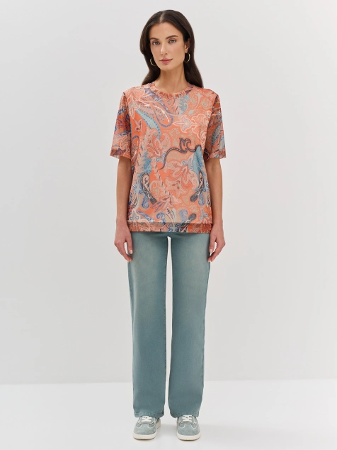 Футболка с принтом в стиле "Бохо"