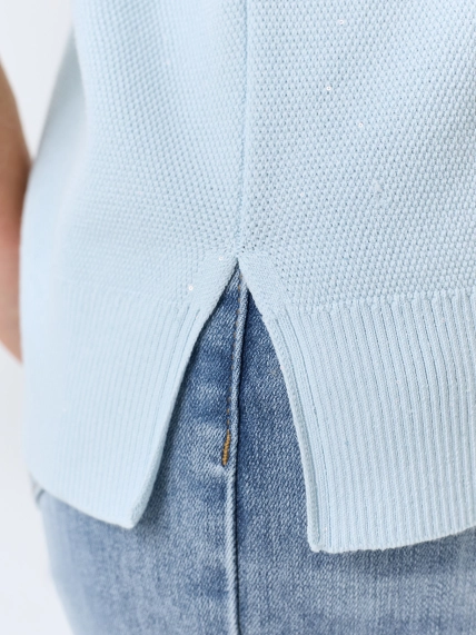 Джемпер с пайетками из модала