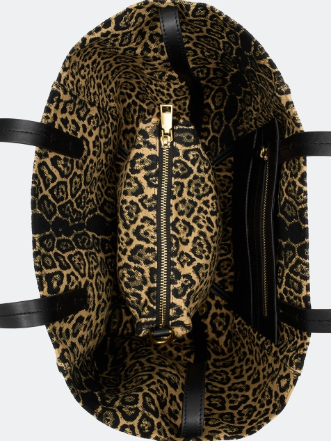 Сумка-шоппер с анималистичным принтом