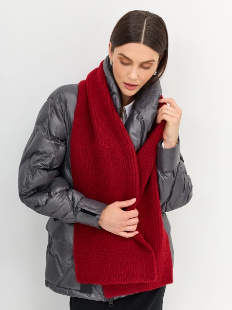 Вязаный шарф с шерстью