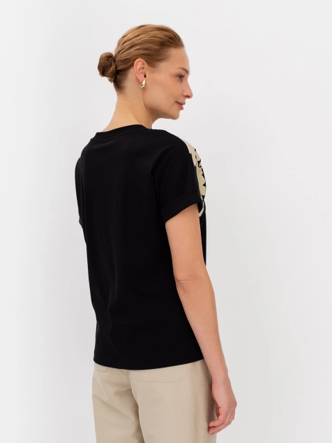 Футболка с цветочным принтом из 100% хлопка