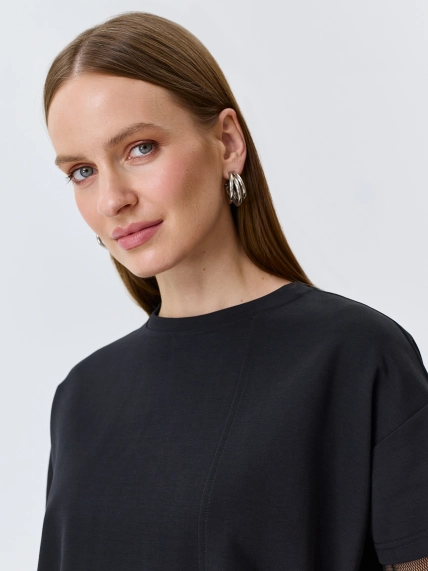 Джемпер с вставками из сетки