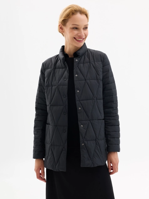 Осенняя куртка с ромбовидной стежкой