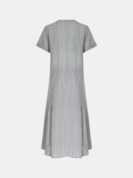 Свободное платье из тенселя и льна
