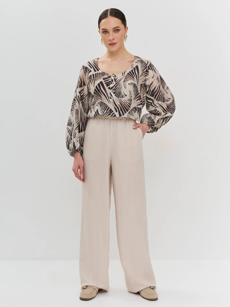 Воздушная блузка с принтом