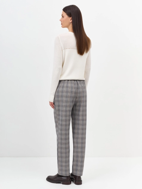Расслабленные брюки в клетку