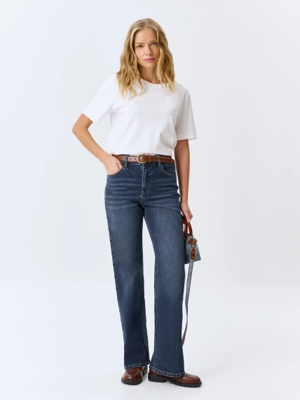 Джинсы Straight fit с лиоцеллем