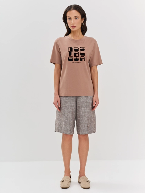 Шорты из смесового льна