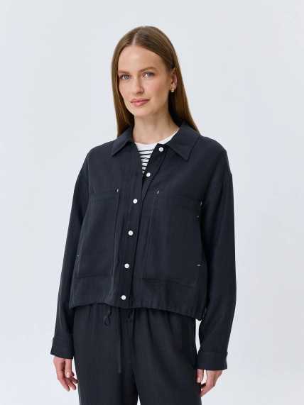 Жакет из тенселя и льна