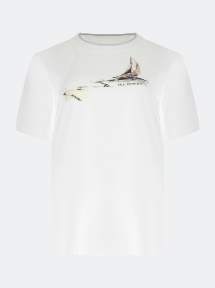 Футболка с принтом из хлопка