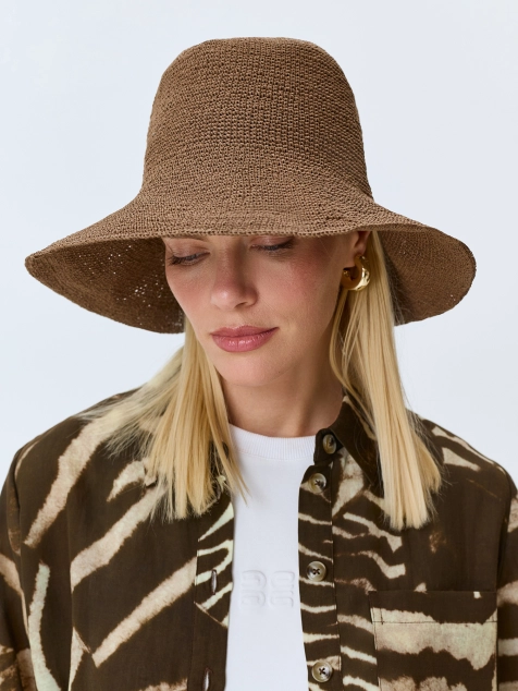 Шляпа из натуральной бумажной соломки