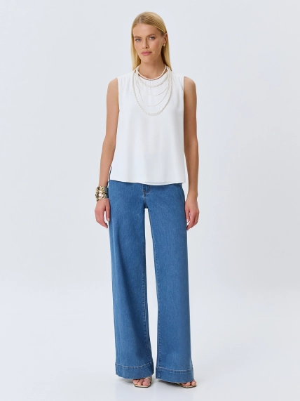 Комбинированный топ с шифоном