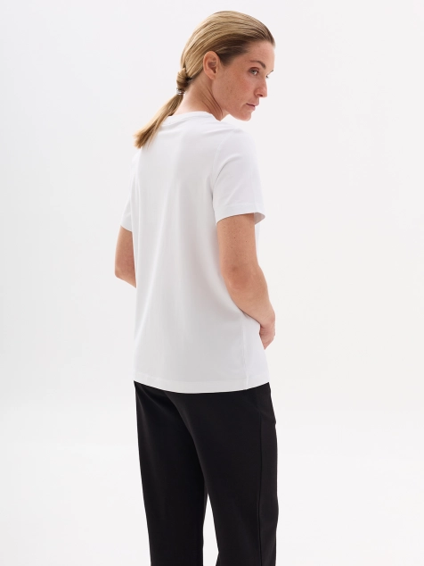 Футболка из модала с люрексом по горловине