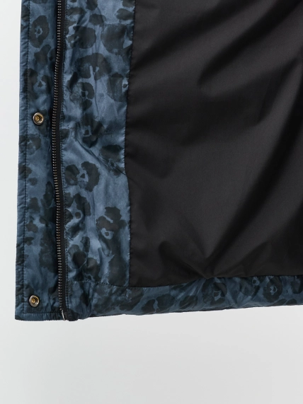 Куртка с принтом и  меховой опушкой