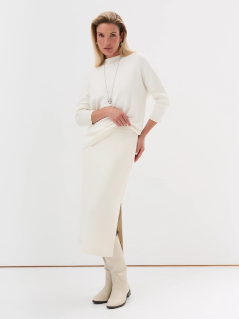 Юбка-карандаш из вареной шерсти