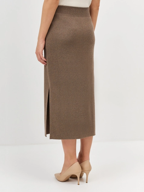 Вязаная юбка-карандаш с ангорой