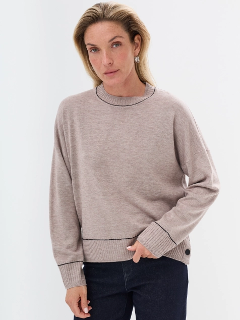 Мягкий джемпер с шелком и мериносом