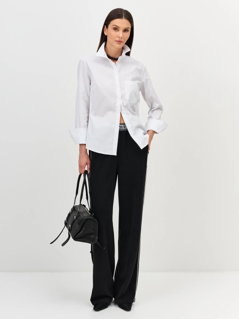 Приталенная рубашка из смесовой вискозы