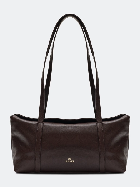 Сумка-багет из натуральной кожи