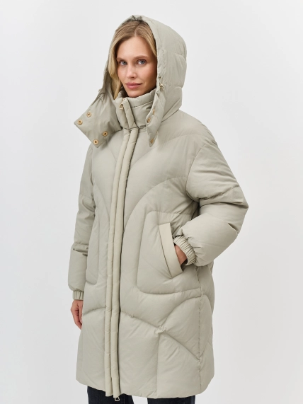 Пуховик с фигурной стежкой